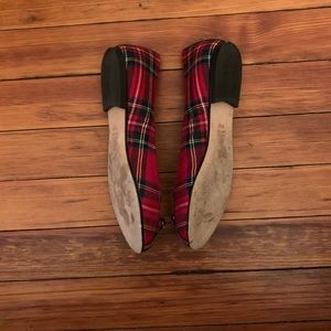 FSNY tartan plaid flats w/ rhinestone size 5 1/2